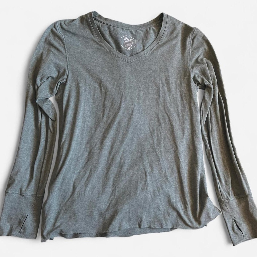 ASICS Green long sleeve v neck
